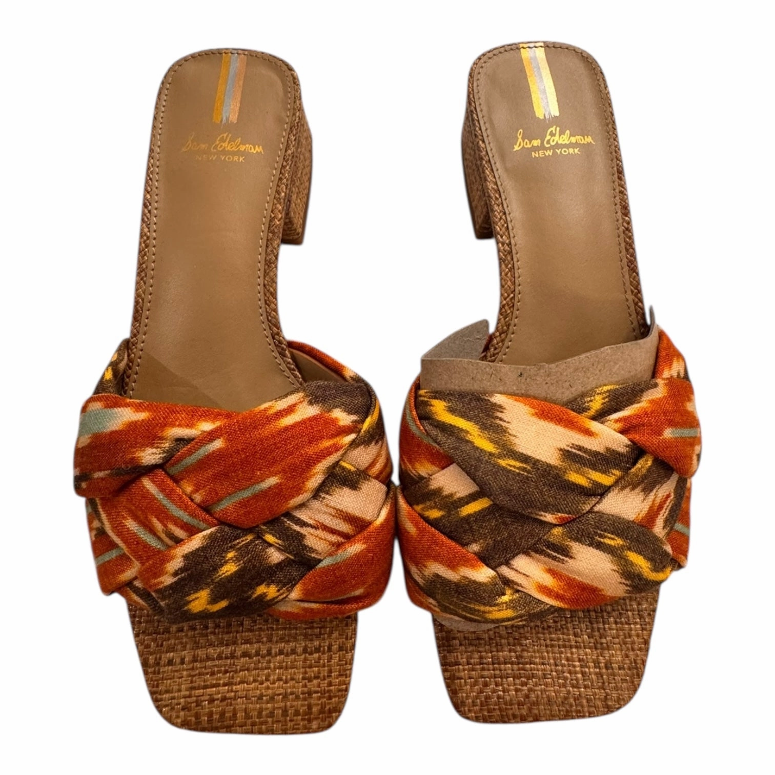Durable Material Sandals Heels Block By Sam Edelman In Multi, Size:6