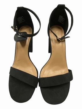 Sandals Heels Block By Shoedazzle In Black, Size:8 Comfort Fit Lounge Mood
