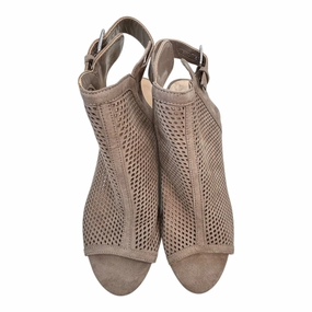 Sandals Heels Block By Unisa In Brown, Size:8.5 Ultra Flex Construction