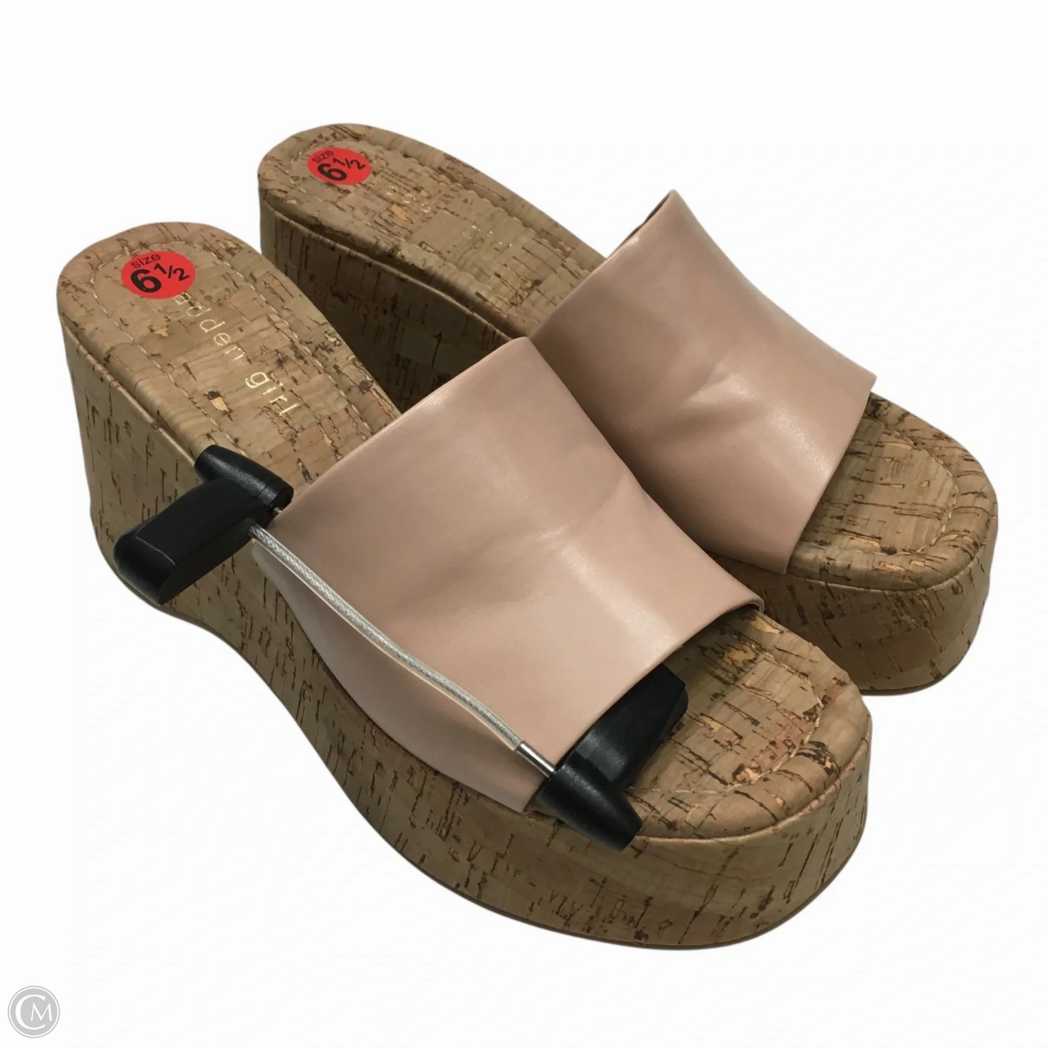 Sandals Heels Wedge By Madden Girl In Pink, Size: 6.5 Easy Glam Dual Density