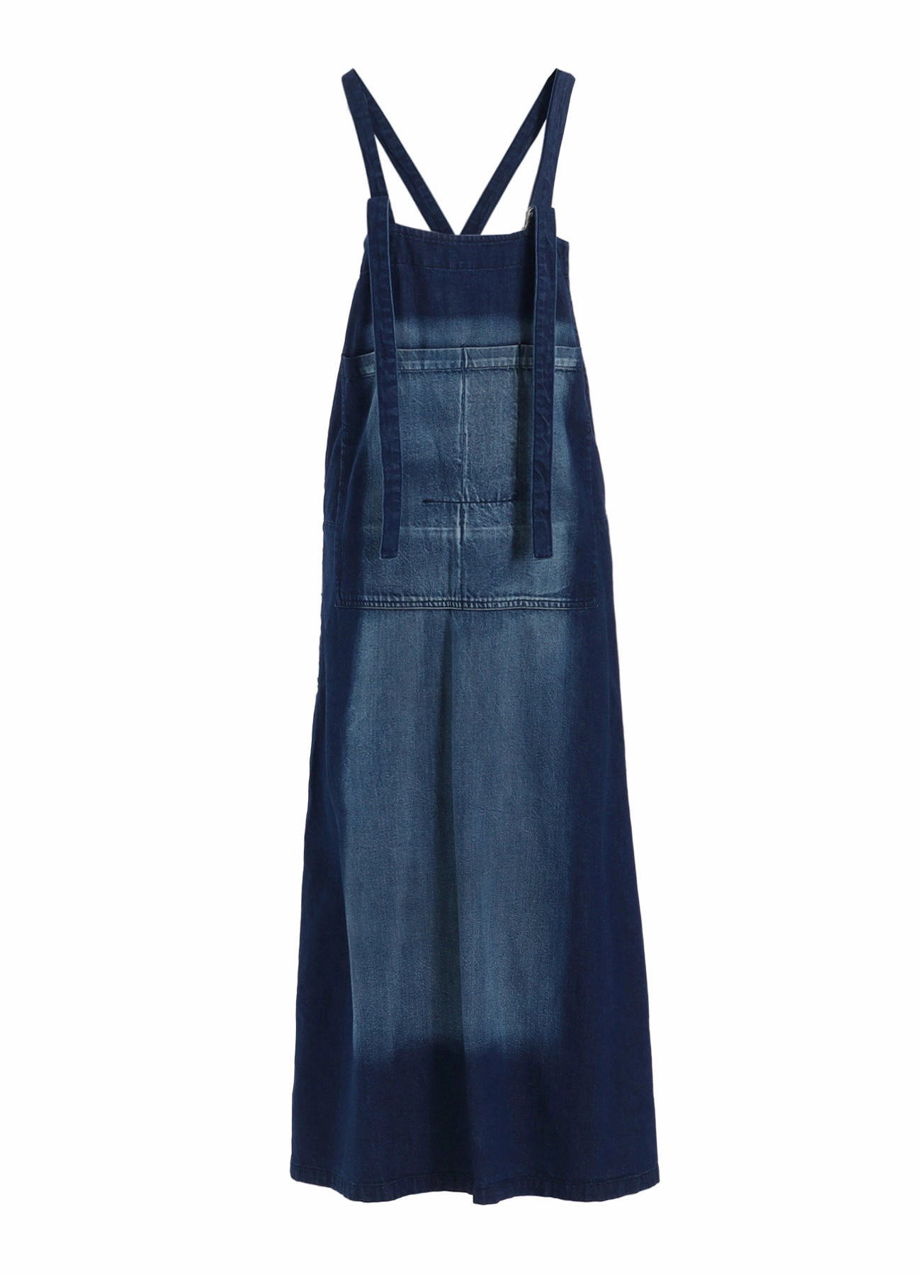 SPOTTED DENIM SALOPETTE SKIRT Fit Vibe Elegant Tailoring