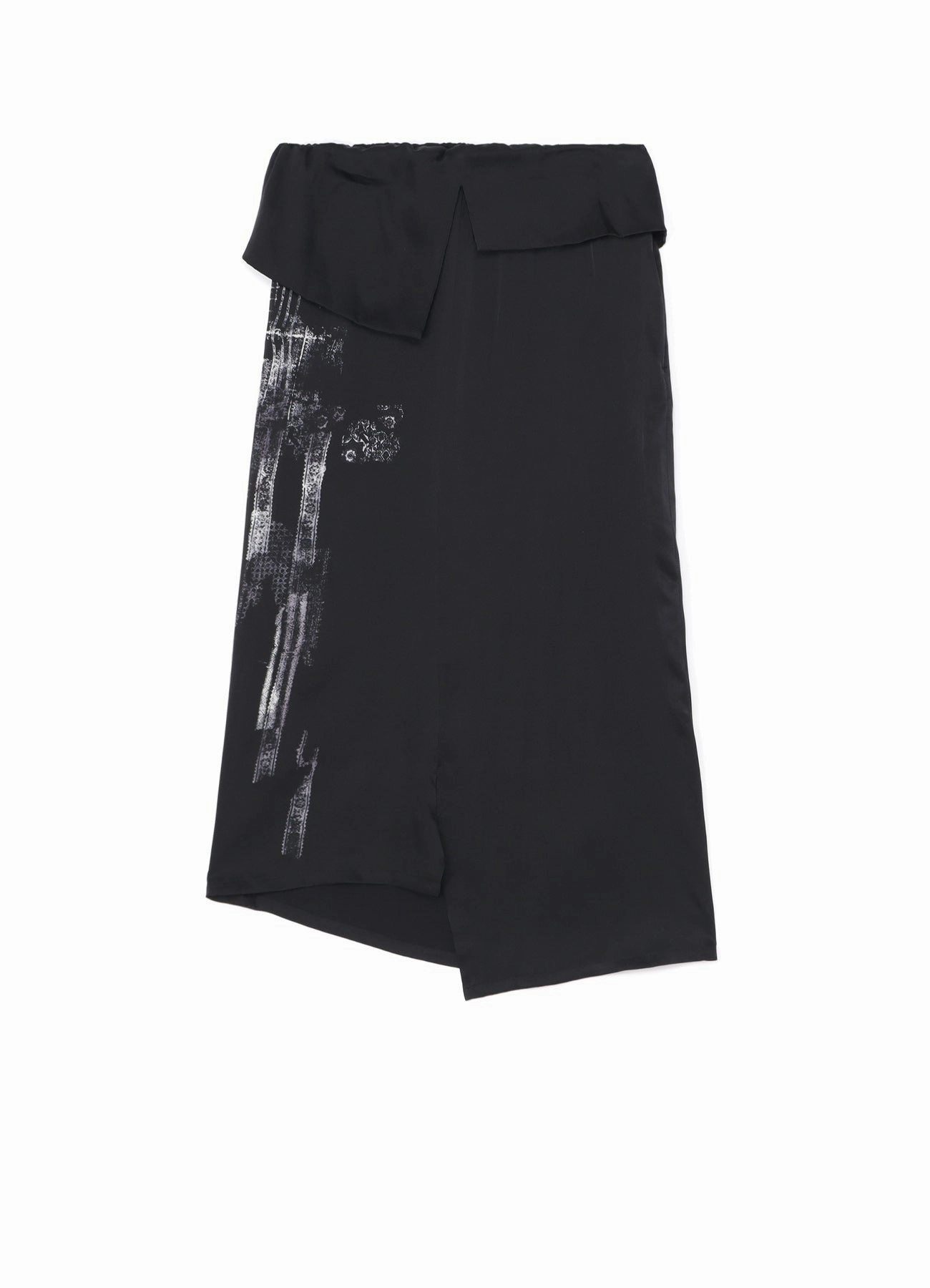 Calm Flow Flattering Shape Look SATIN SILK ASYMMETRIC TUBE SKIRT