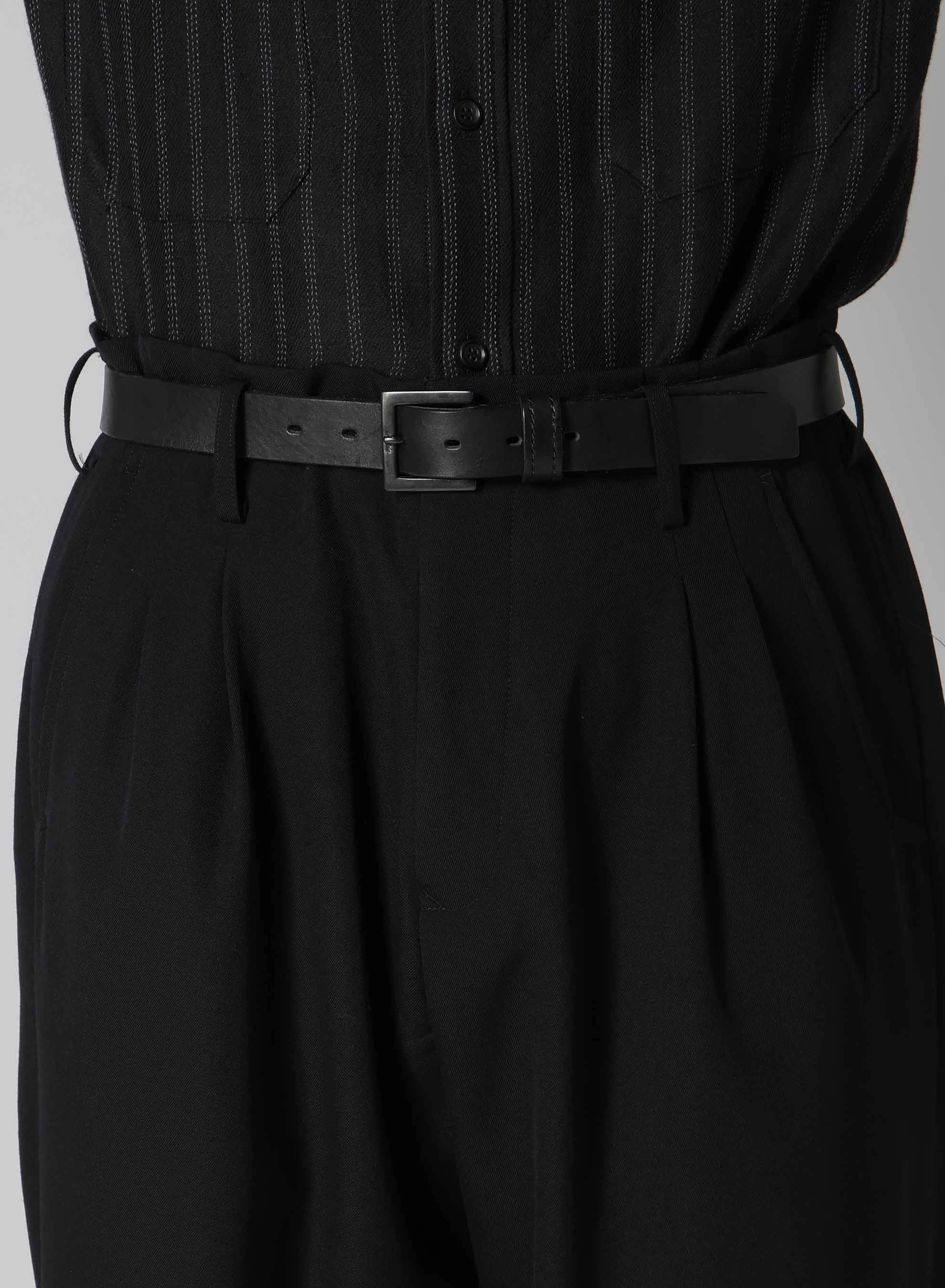 Stylish Look WOOL GABARDINE 2TUCKS TAB PANTS