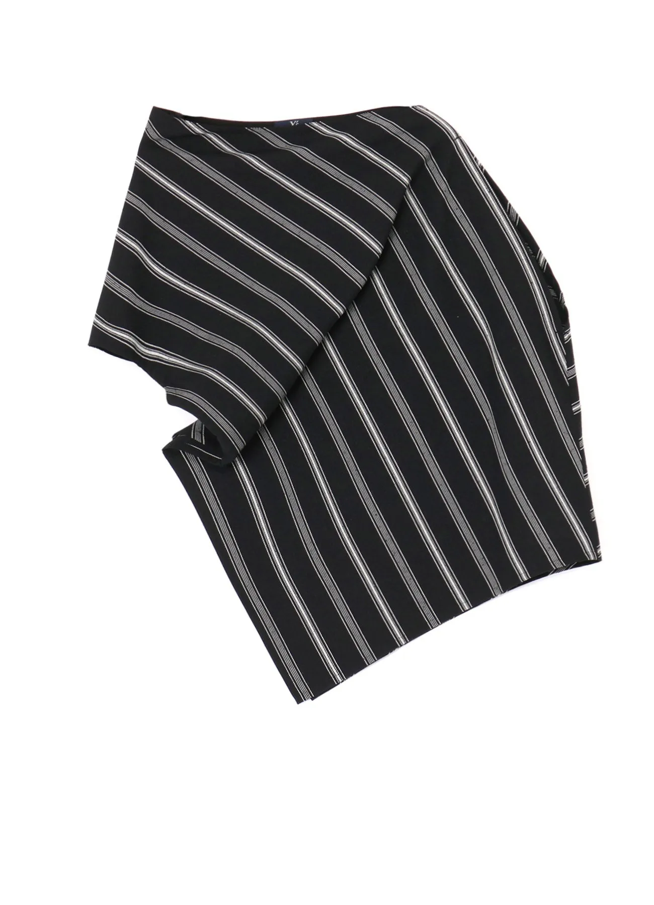 Non Iron Material Business casual HARD TWISTED STRIPE CONVERTIBLE BLOUSE