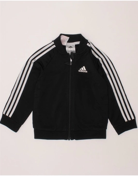 concert - goers ADIDAS Baby Boys Tracksuit Top Jacket 18-24 Months Black Polyester