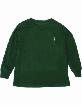 Lace Accent Chic Design POLO RALPH LAUREN Baby Boys Top Long Sleeve 18-24 Months Green Cotton