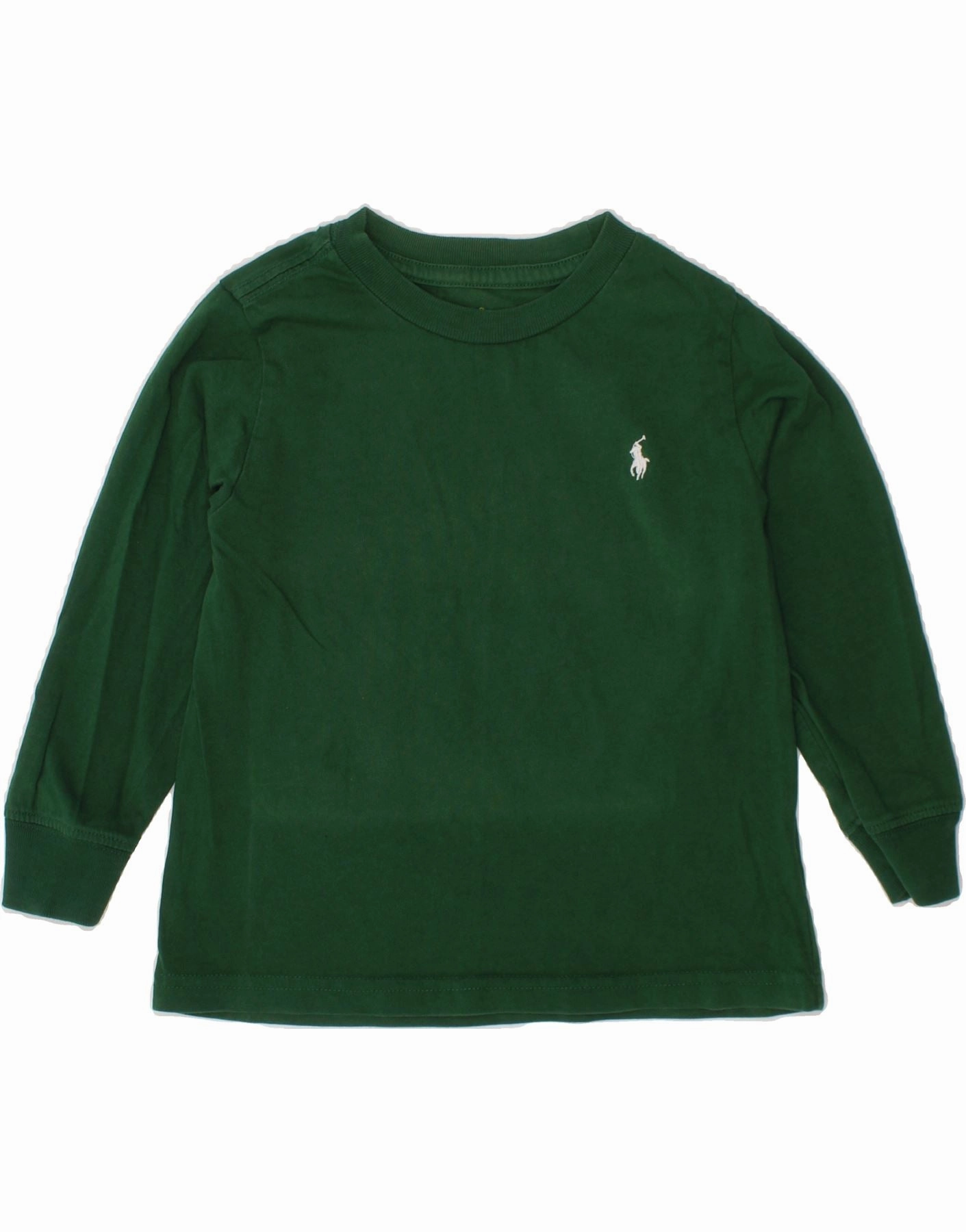 Lace Accent Chic Design POLO RALPH LAUREN Baby Boys Top Long Sleeve 18-24 Months Green Cotton