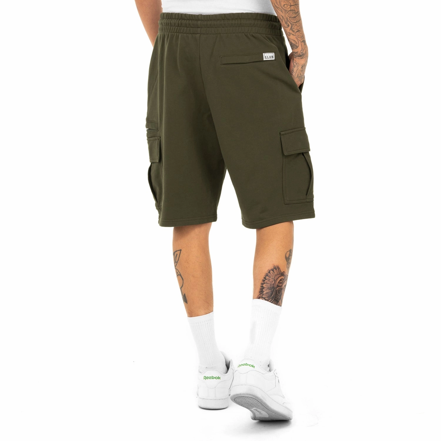 HighBackRise French Terry Cargo Shorts - Mens