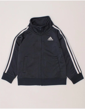 Hand washable ADIDAS Baby Boys Graphic Tracksuit Top Jacket 18-24 Months Navy Blue