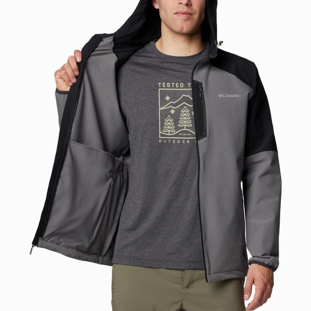 Insole shape follows ergonomic design principles Columbia Tech Soft Shell Hoodie Men