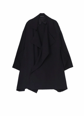 WOOL GABARDINE SMOOTH COAT Changeable Style Clean Silhouette