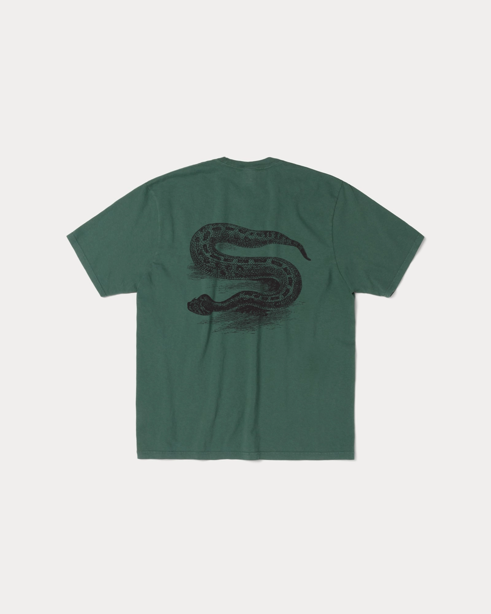SERPENT PIG. DYED TEE Simple Yet Cozy RibbedNeckBanding