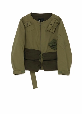 Participate COTTON SATIN COTTON WOOL LIGHT SERGE MULTI POCKET JACKET