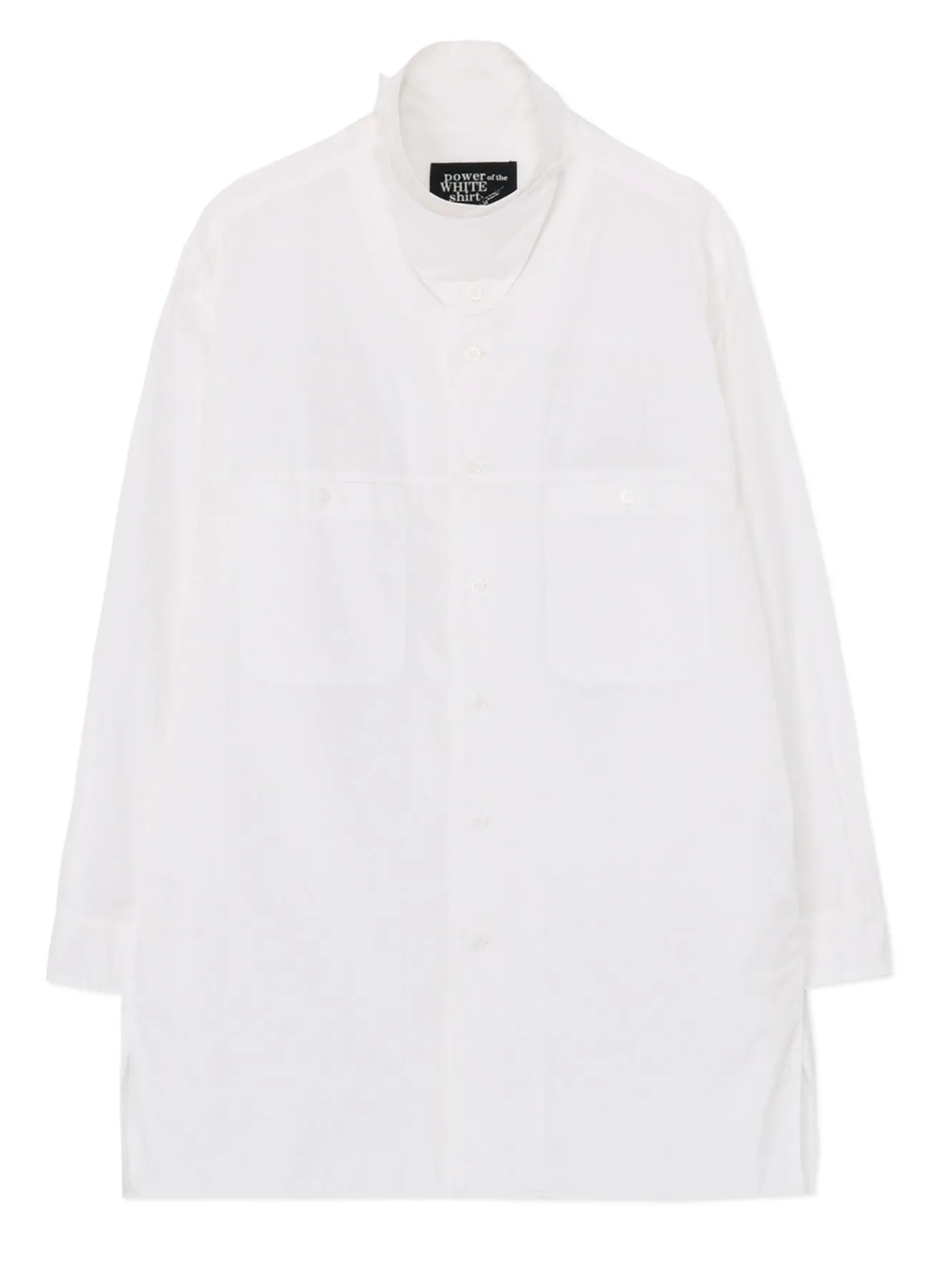 Abstract art SHIRT WITH CHIN FLAP DETAIL