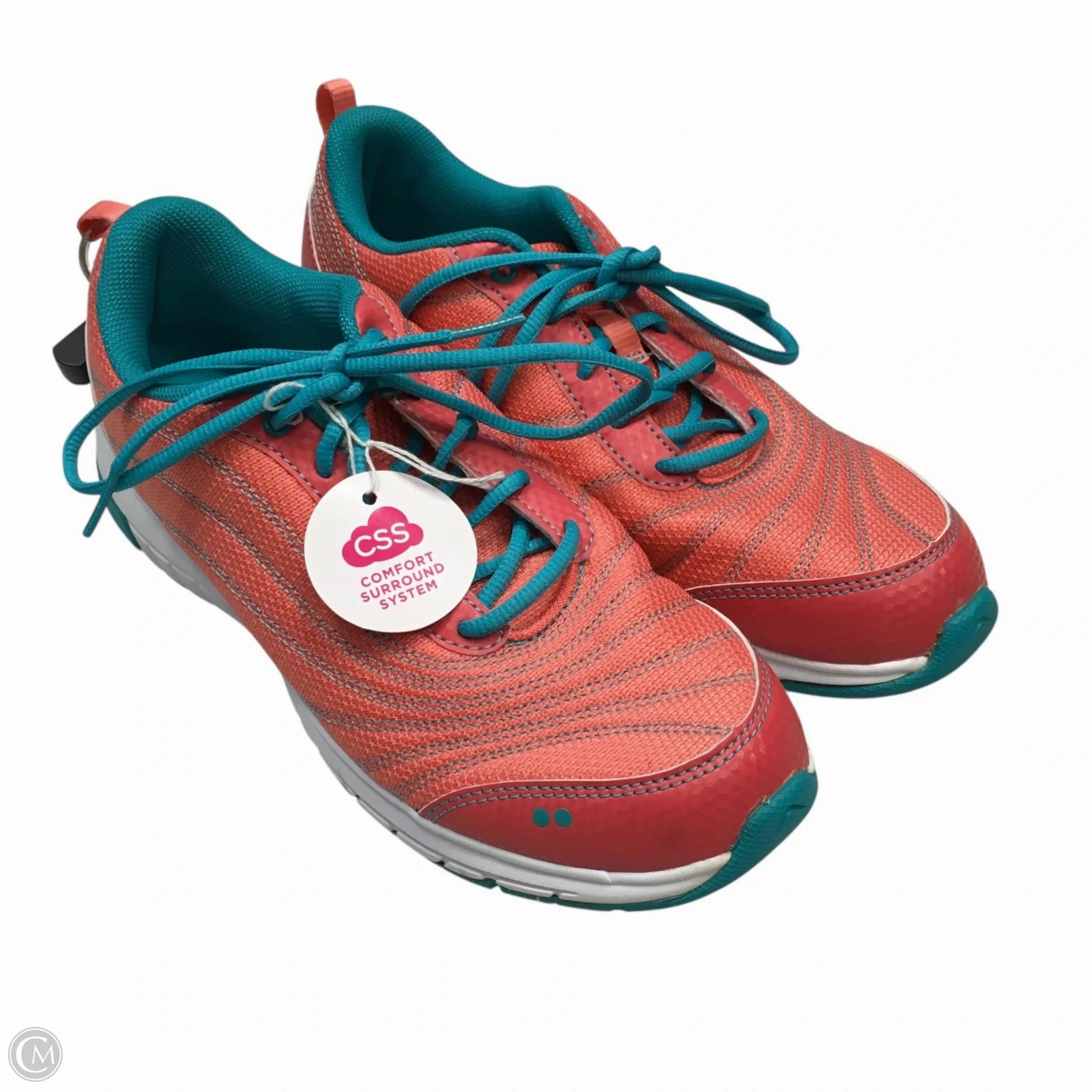 Seamless grip Durable Eyelets Shoes Athletic By Ryka In Blue & Orange, Size: 8