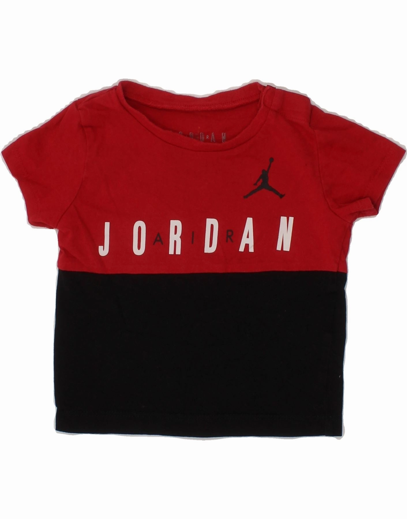 Resort Wear JORDAN Baby Boys Graphic T-Shirt Top 3-6 Months Red Colourblock
