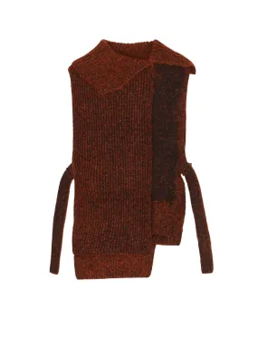 MOHAIR WOOL COMBINATION KNIT VEST Urban Look