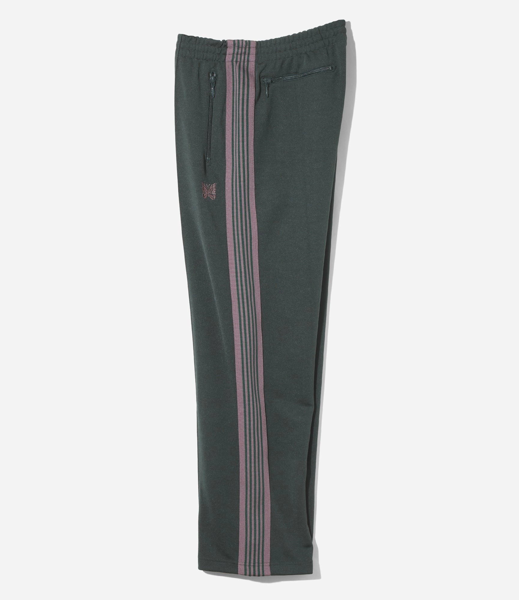 Reflective Trim Options Track Pant ?C Green Smooth Polyester