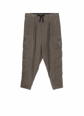 SILK LINEN INKED KNEE TAB PADDED PANTS Carbon Infused Fabric Modern Appeal