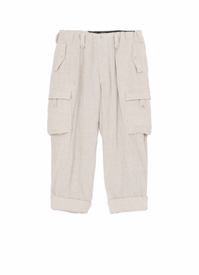 SILK LINEN TWEED GUSSET POCKET PADDED PANTS LightweightDesign