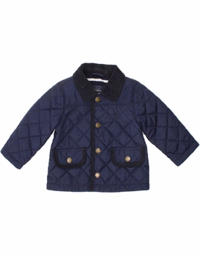 NonBulkyFit JOULES Baby Boys Quilted Jacket 3-6 Months Navy Blue