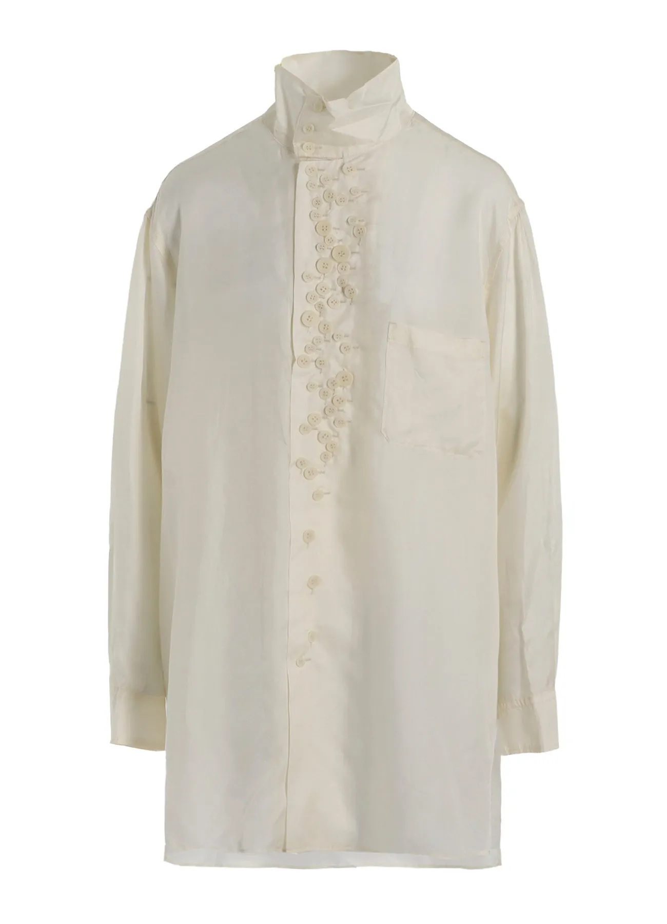 P?CUPRO LONG SLV MANY BUTTONS SHIRT Reinforced Elbow Patches