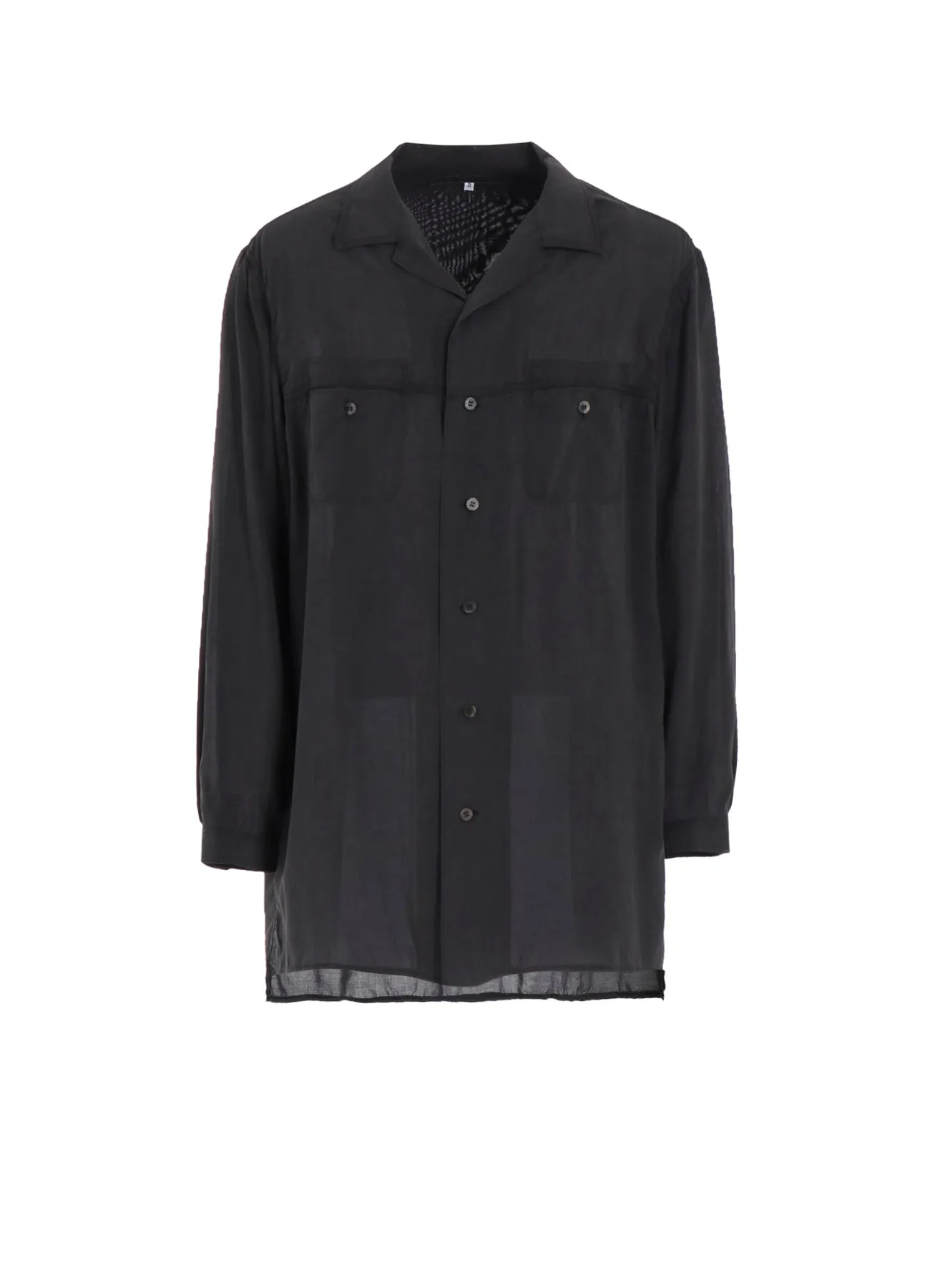Relaxed Comfort OPEN COLLAR CELLULOSE OZONE SHIRT WITH CHAIN STITCH