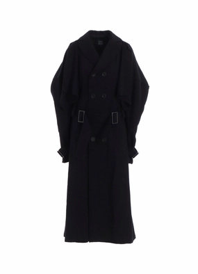 SHRINKED SERGE TRENCH COAT WITH BELT Cozy Wear