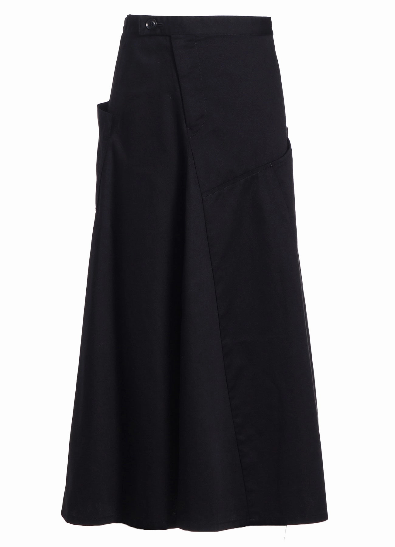 Hidden-Pocket DeepPocketStyle [Y's BORN PRODUCT] COTTON TWILL FLARE SKIRT WITH GUSSET