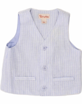 Eliminate BRUMS Baby Boys Gilet 3-6 Months Blue Striped