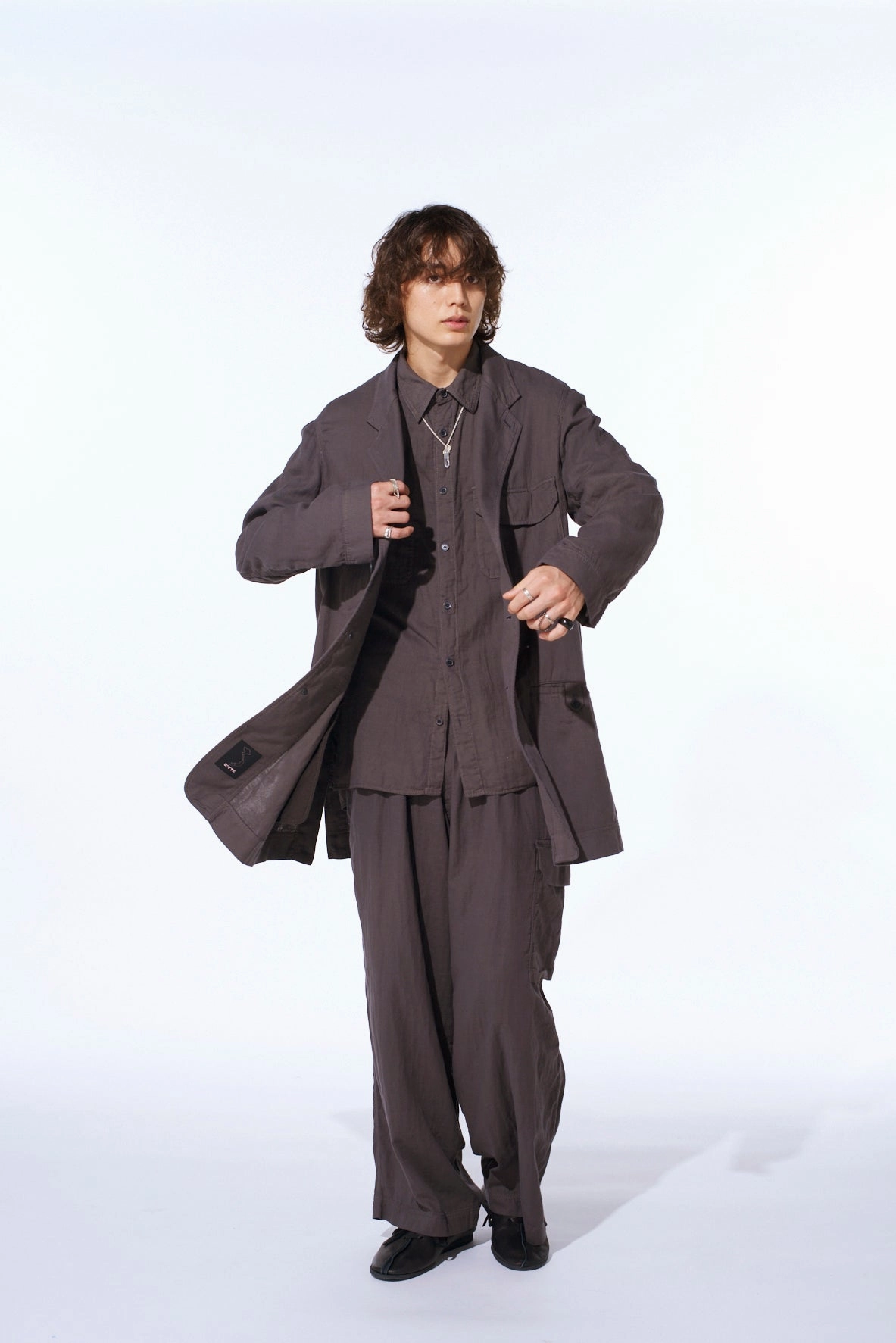 Forget Double Gauze Long Work Jacket