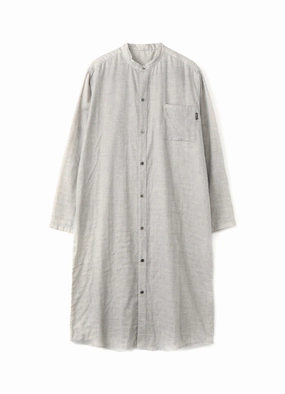 Comfy Fit DOUBLE GAUZE OPEN FRONT LONG SLEEVE DRESS (L)