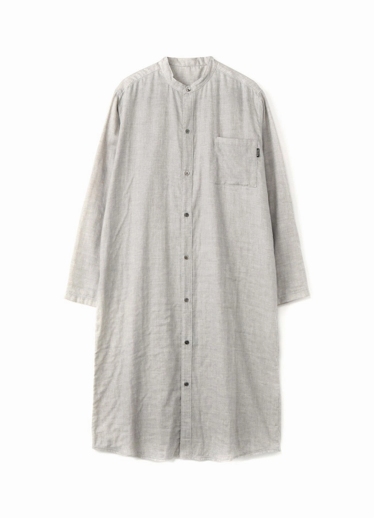 Comfy Fit DOUBLE GAUZE OPEN FRONT LONG SLEEVE DRESS (L)