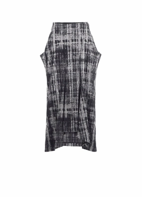 Modest Light FADED PLAID JACQUARD DROP SKIRT