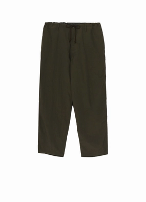 NYLON RIPSTOP WIDE-LEG DRAWSTRING PANTS smooth zipper