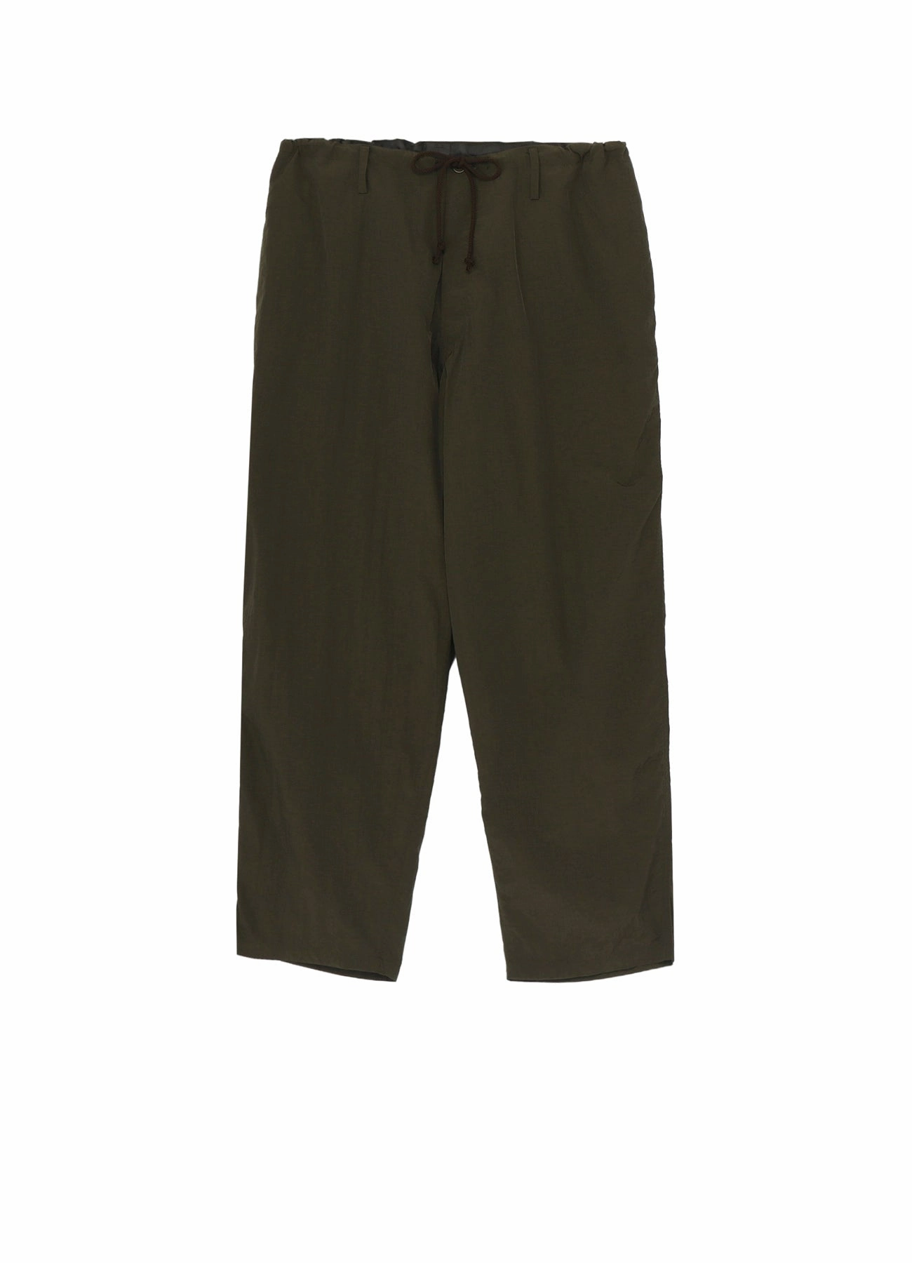 NYLON RIPSTOP WIDE-LEG DRAWSTRING PANTS smooth zipper