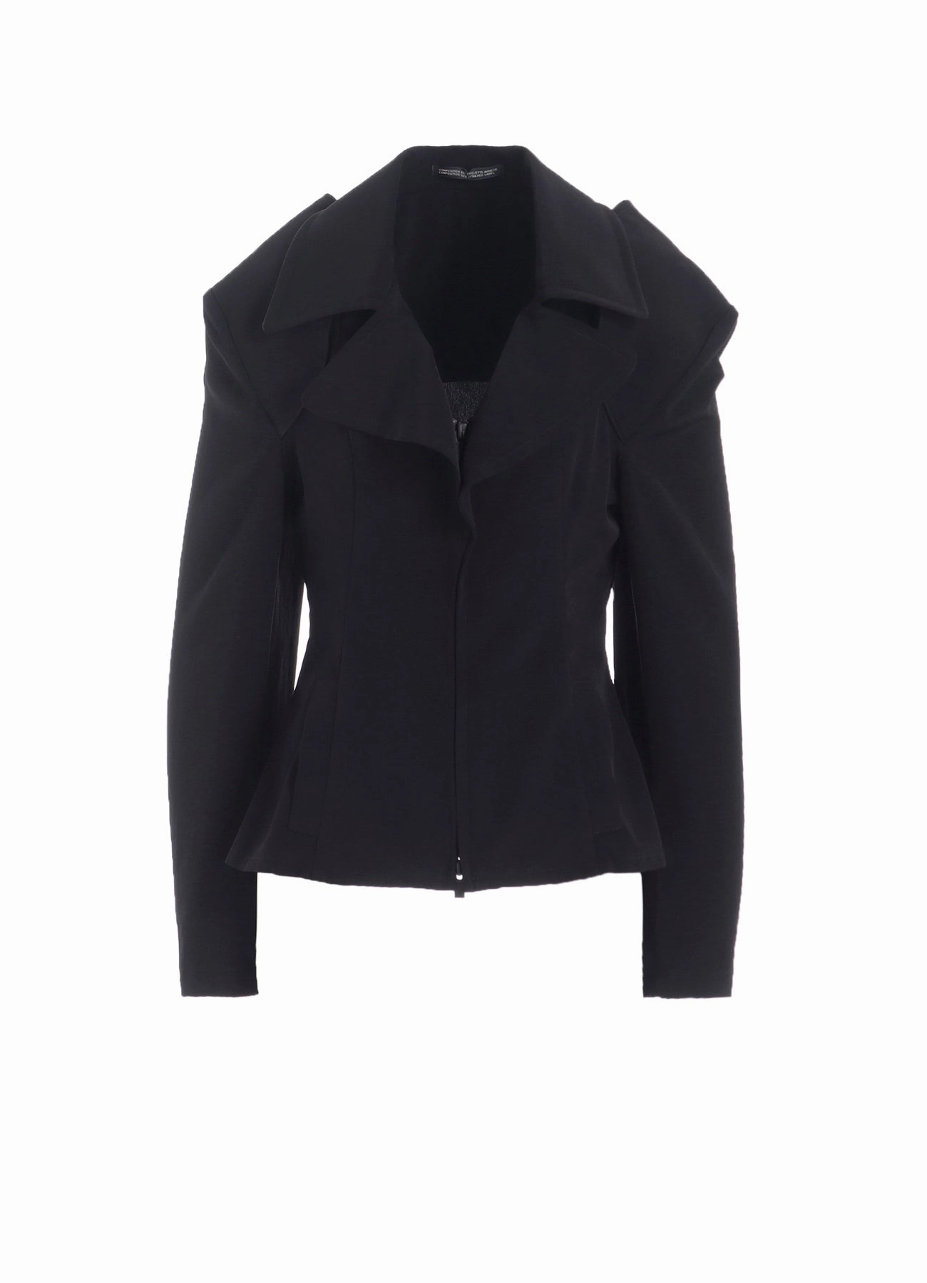 TA/PE CREPE DE CHINE O SHOULDER JACKET Reflective Trim tag