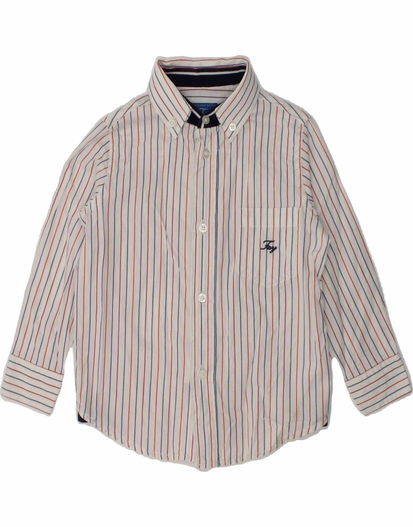 Classic Appeal FAY Baby Boys Shirt 18-24 Months White Striped Cotton