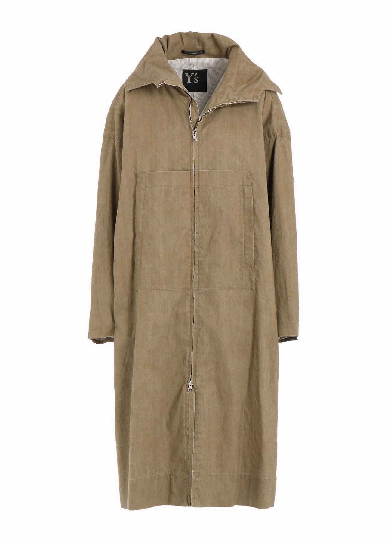 Sleek Utility RAMIE/NYLON PIGMENT COATING BIG ANORAK COAT