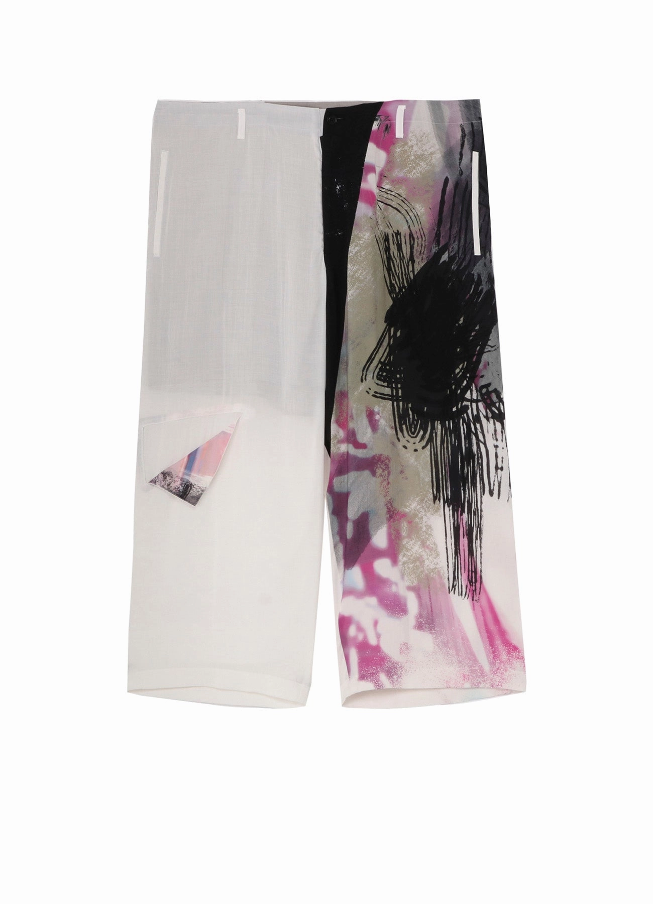 Flexible shape Functional Fashion GREY PRINTED PANTS