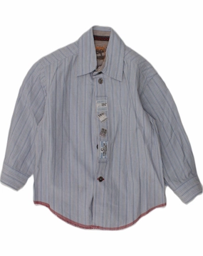TIMBERLAND Baby Boys Shirt 18-24 Months Blue Striped Cotton Holiday Outfit