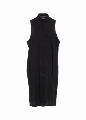 COTTON BOYLE VIYELLA SLEEVELESS SHIRT DRESS Mood Look