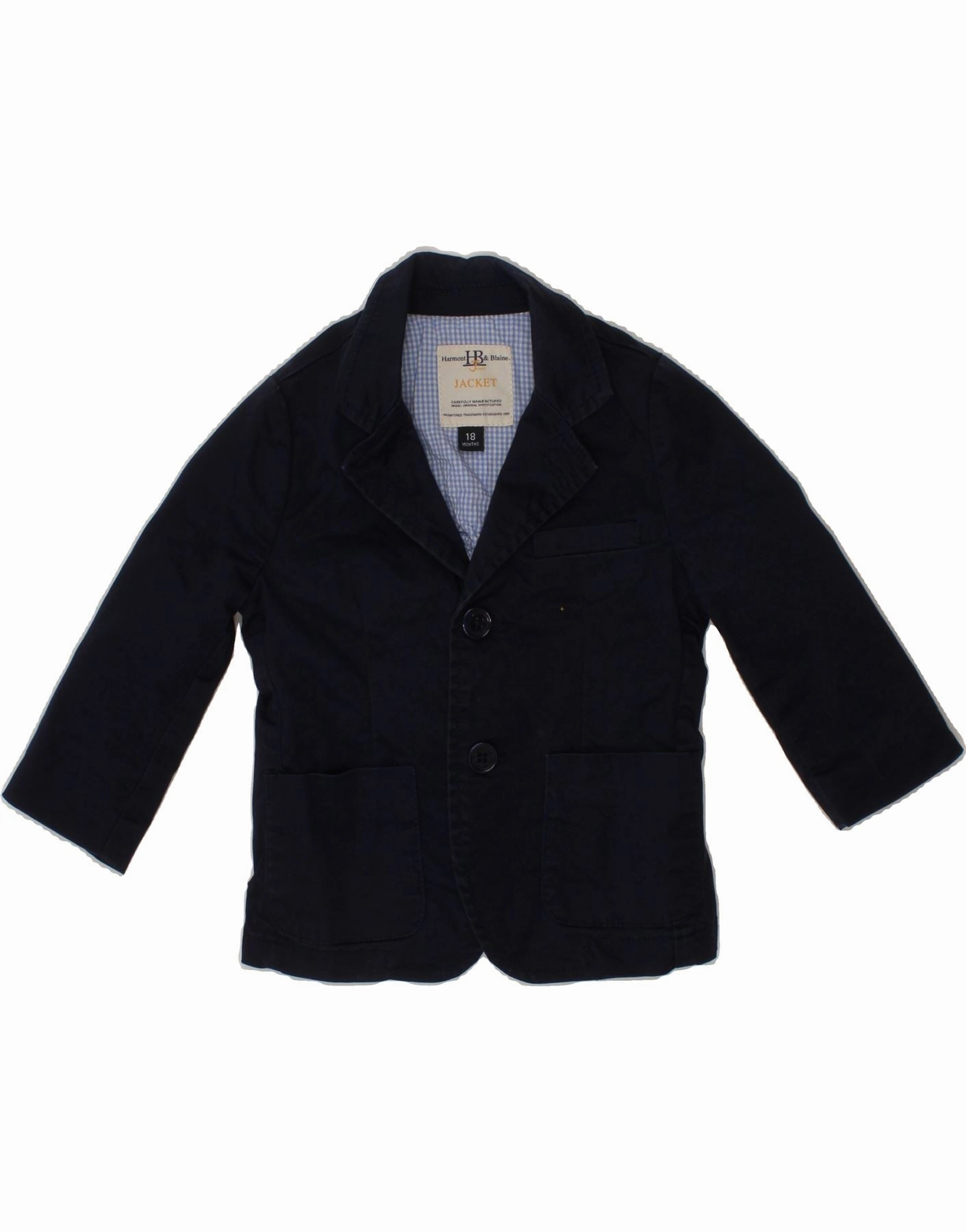 Friendship HARMONT & BLAINE Baby Boys 2 Button Blazer Jacket 12-18 Months Navy Blue