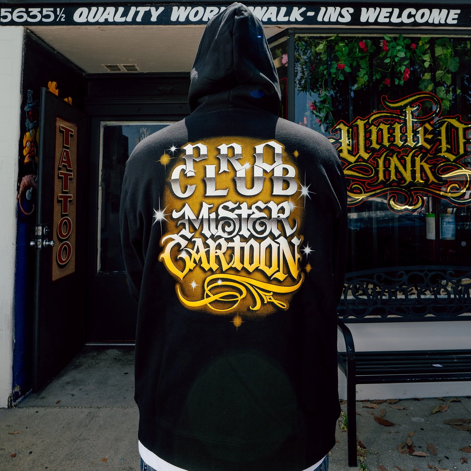 Fishing wear Snake like Mister Cartoon Airbrush PO Hoodie-Mens