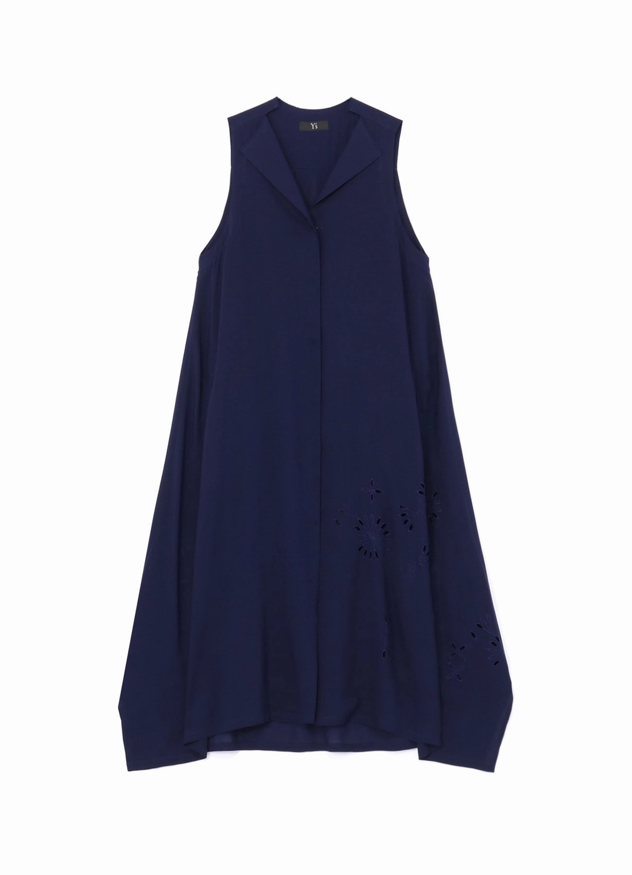 SLEEVELESS DRESS WITH NOTCHED LAPEL COLLAR Sporty Look