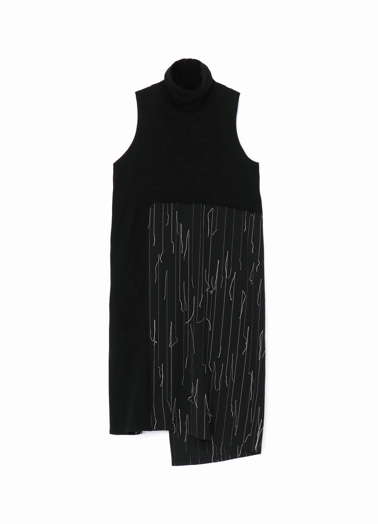 Classic Layering Minimalist Look SLEEVELESS KNITTED TURTLENECK DRESS