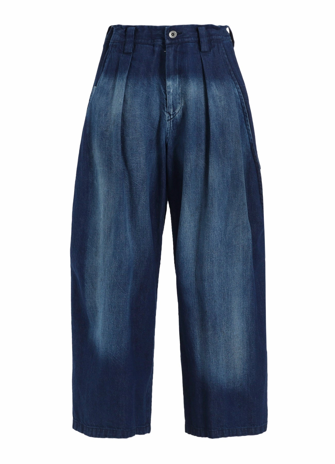 SPOTTED DENIM FRONT BIG POCKET PANTS Smooth Texture