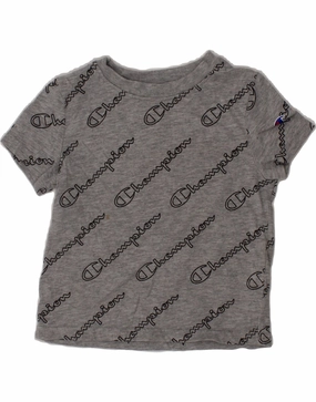 Cooling Core Technology CHAMPION Baby Boys Graphic T-Shirt Top 18-24 Months Grey Cotton