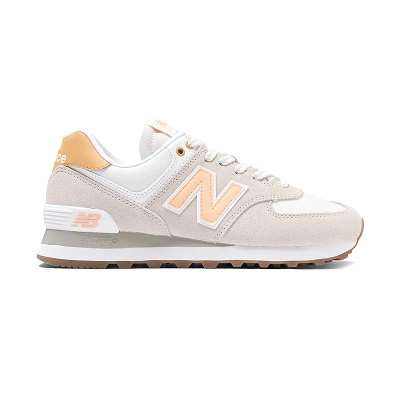 Women's 574 Timberwolf/Alpha Orange Stress - relief Power Shoes