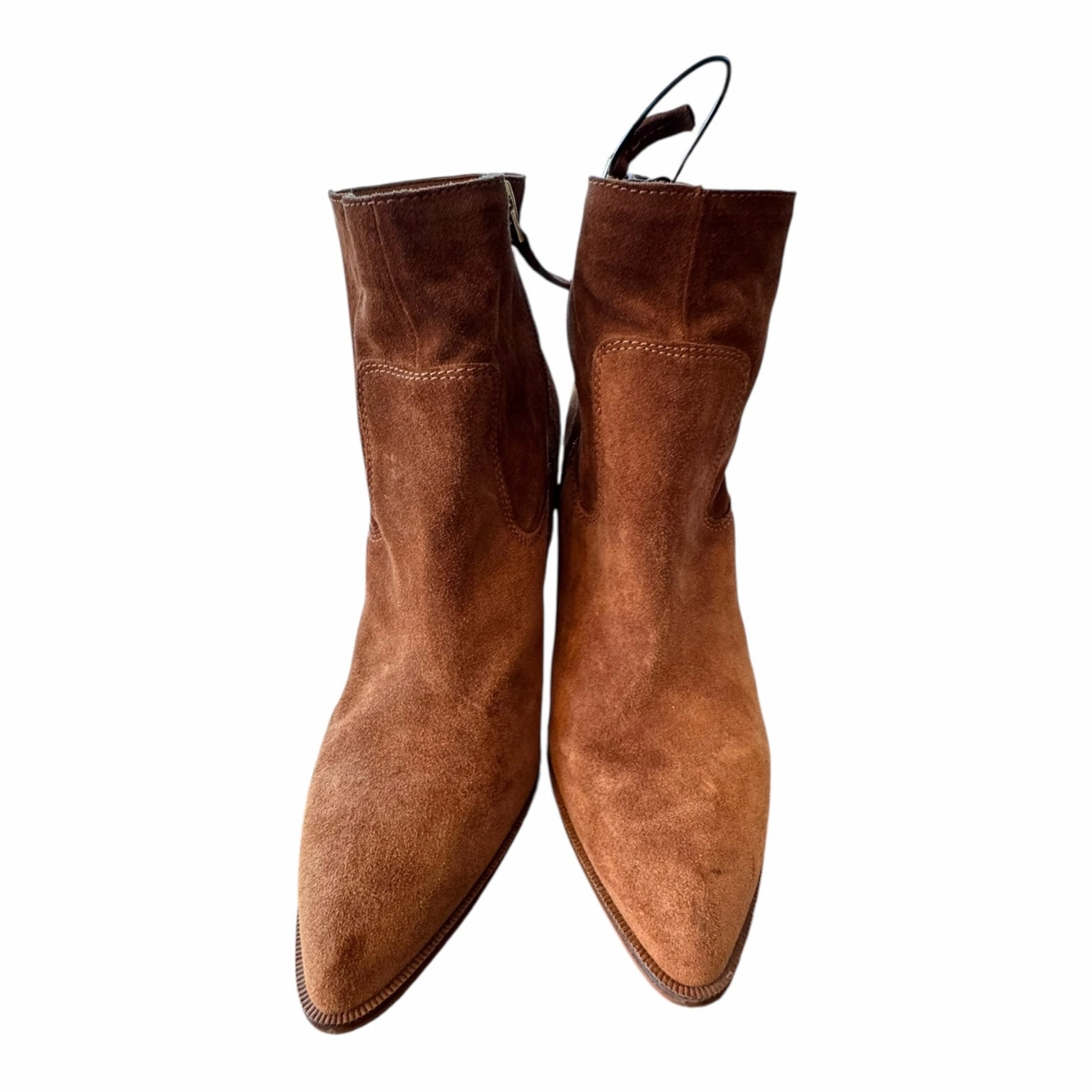 Boots Ankle Heels By Franco Sarto In Brown, Size:9.5 Anti-Slip Function